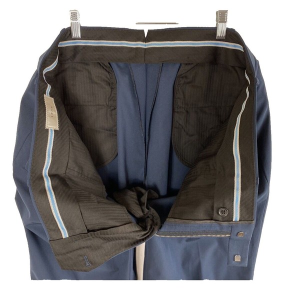 Sene Slacks Dress Pants Men's 40x28 (42x29) Custom Made Flextech Stretch Navy - Picture 7 of 14